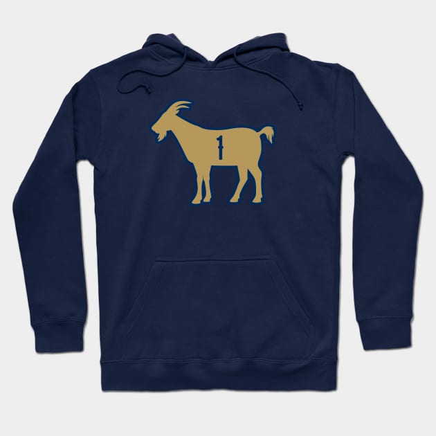 NO GOAT - 1 - Navy Hoodie by KFig21